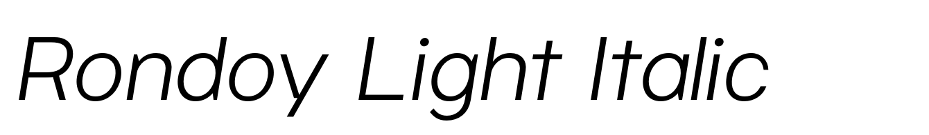 Rondoy Light Italic
